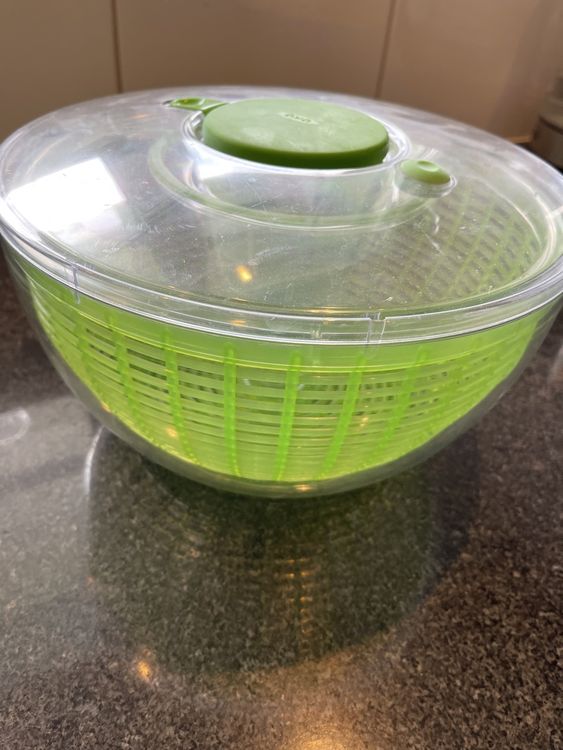 Jorzer Salatschleuder 5 Liter - Edelstahl & PP Mit Drehgriff - Zum Trocknen Von Salat & Gemüse