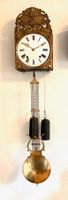 Comtoise Uhr Giebel mit Sonnenkopf etc 1860 Morez Burgunder