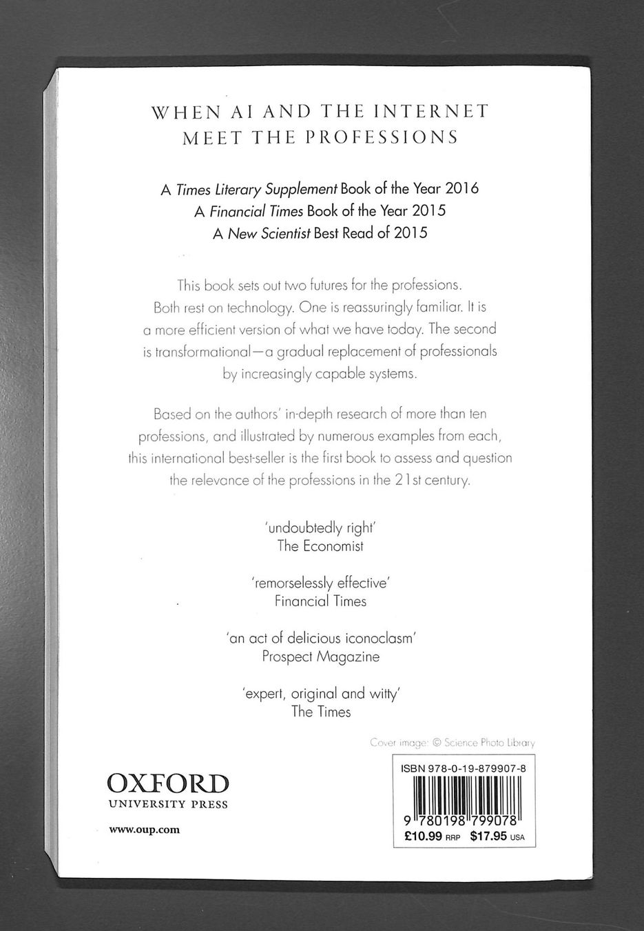 Libri: THE FUTURE OF THE PROFESSIONS. How technology will transform – Nuovo (secondo la descrizione) da Zürich venduto da Nobs1 1