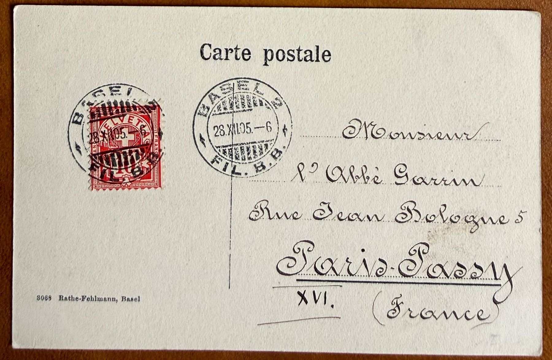 Cartoline postali: Basel - Josefskirche  -1905 – Usato da Lutry venduto da Ediego 1
