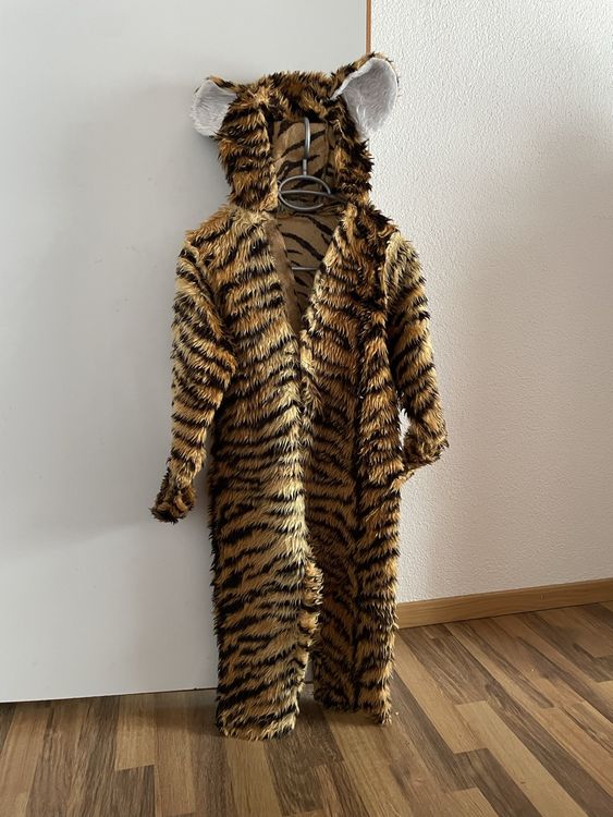 Tigerweste Kinderkostüm Größe 104 – Mit Kapuze, Aus Polyester, Raubkatzen-Kostüm Für Jungen & Mädchen