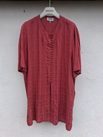 Originelle Bluse Damen Rot, Gr. 42, Viskose