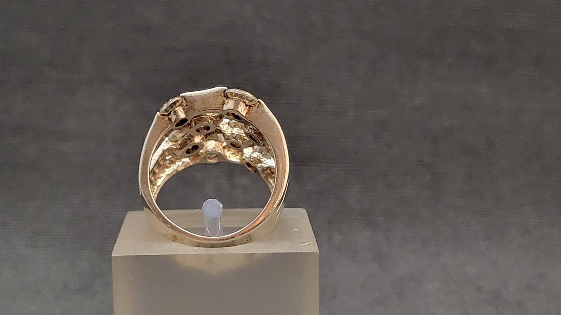 Anelli: Silberring 925 mit geschliffenen Steinchen – Usato da Basel venduto da spinne02 5