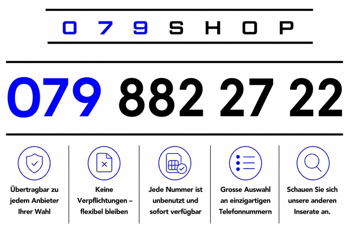 Swisscom PrePaid-Karten: Swisscom Prepaid Premium Nummer – Neu und originalverpackt aus Rotkreuz von 079shop