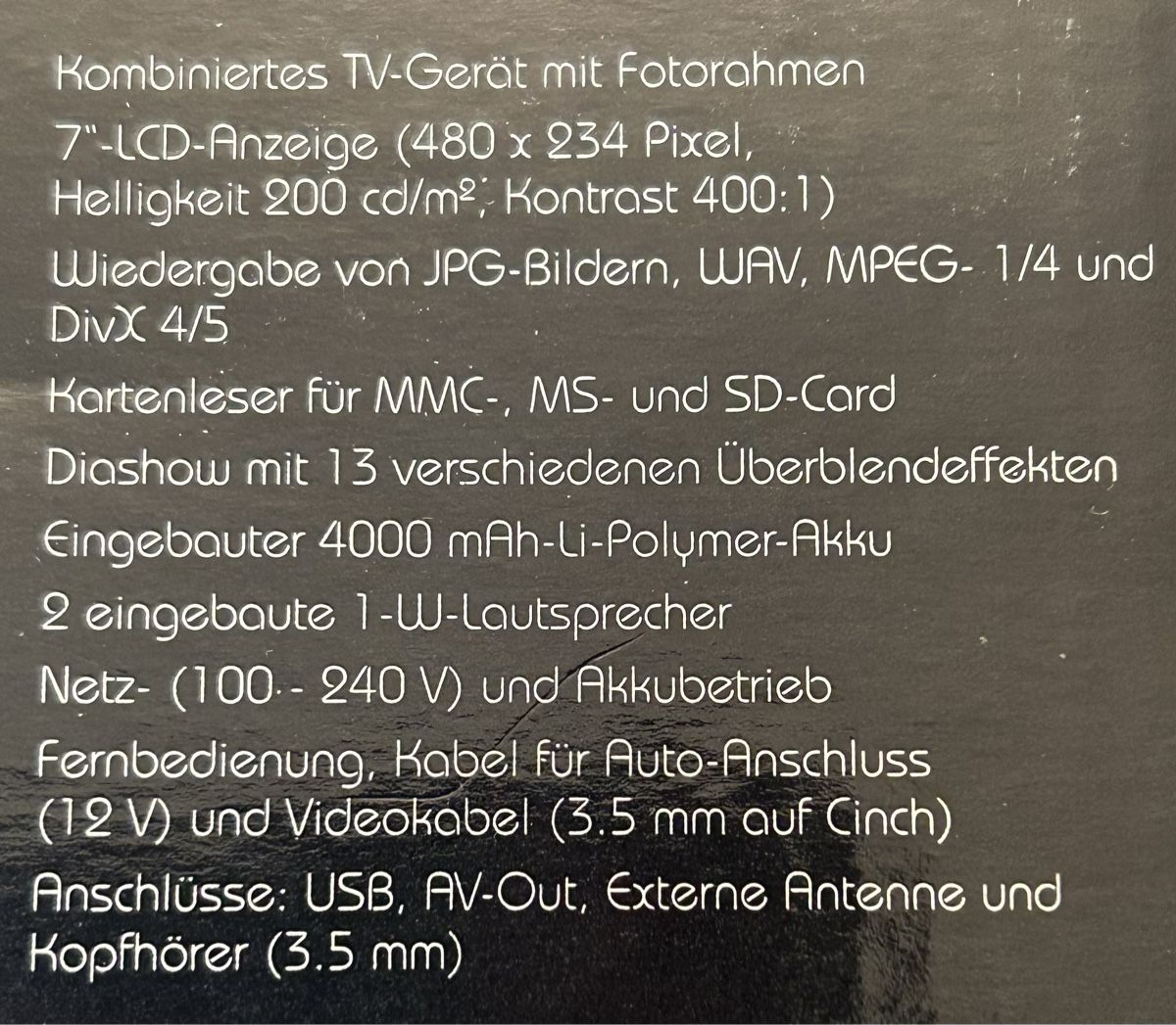 Televisori: Digital Tv & Photoframe – Nuovo e nell'imballaggio originale da Frauenfeld venduto da berk39 4