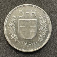 5 Franken Silber 1952 - selten 2