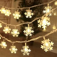 6m LED Lichterkette Schneeflocke, warmweiss, Weihnachten