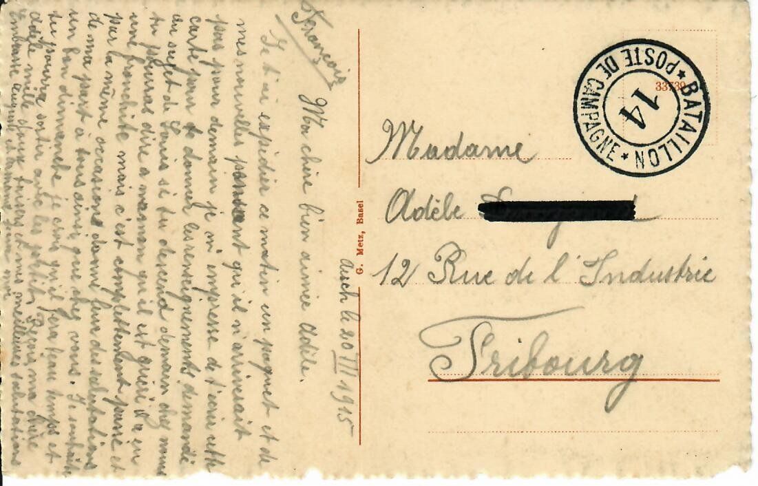 Cartoline postali: Arlesheim Domplatz 1915 – Usato da Hochdorf venduto da Ziegel-16 1