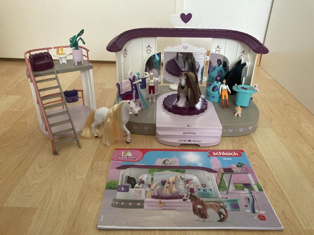 Schleich 42588 Horse Club – Salon De Toilettage Pour Chevaux – Figurine Neuf