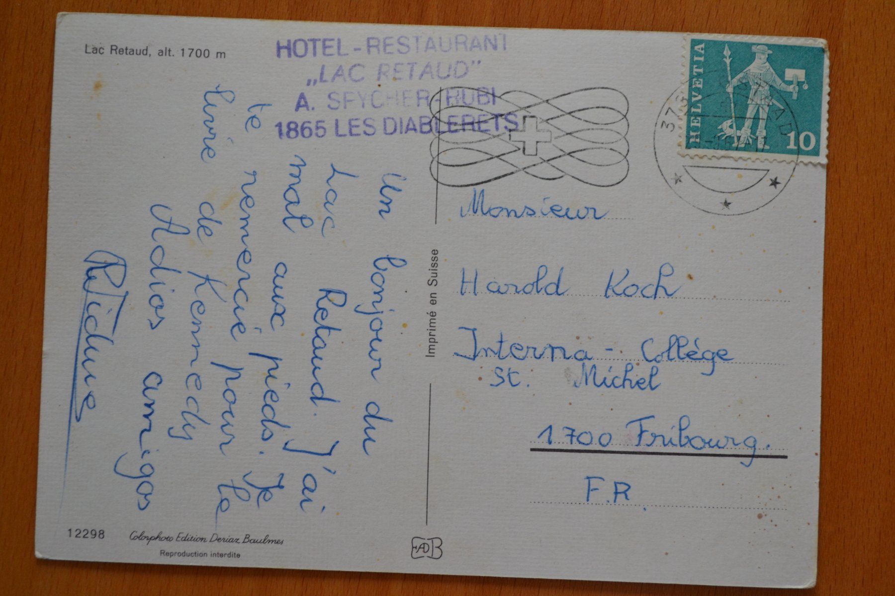 Cartoline postali: AK Les Diablerts Lac Retaud VD – Usato da Beinwil am See venduto da kajak55 1