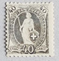 1090) 69A, Stehende Helvetia ungebraucht * Kt. 400