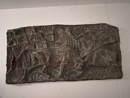 Relief mit Stierkampfmotiv von L.Ferretti