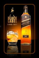 Blechschild-JONNIE WALKER-BLACK LABEL SINCE 1909