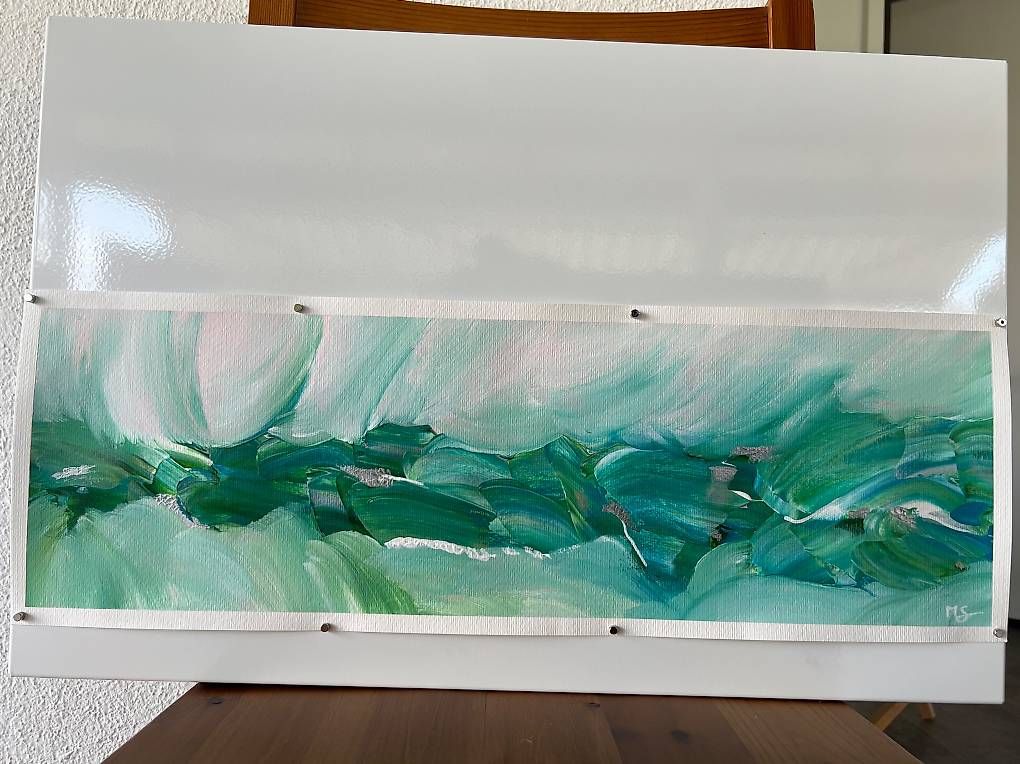 Dipinti: Acrylbild 20x60cm blaugrün – Nuovo e nell'imballaggio originale da Urdorf venduto da manuela4 1