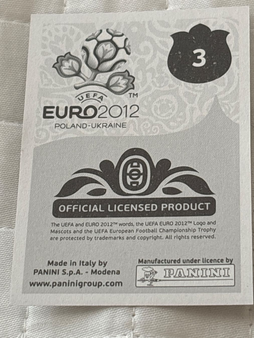 Panini Carte collezionabili: UEFA EURO 2012 Panini Sticker Nr. 3 – Nuovo e nell'imballaggio originale da Zürich venduto da engebrunau 1