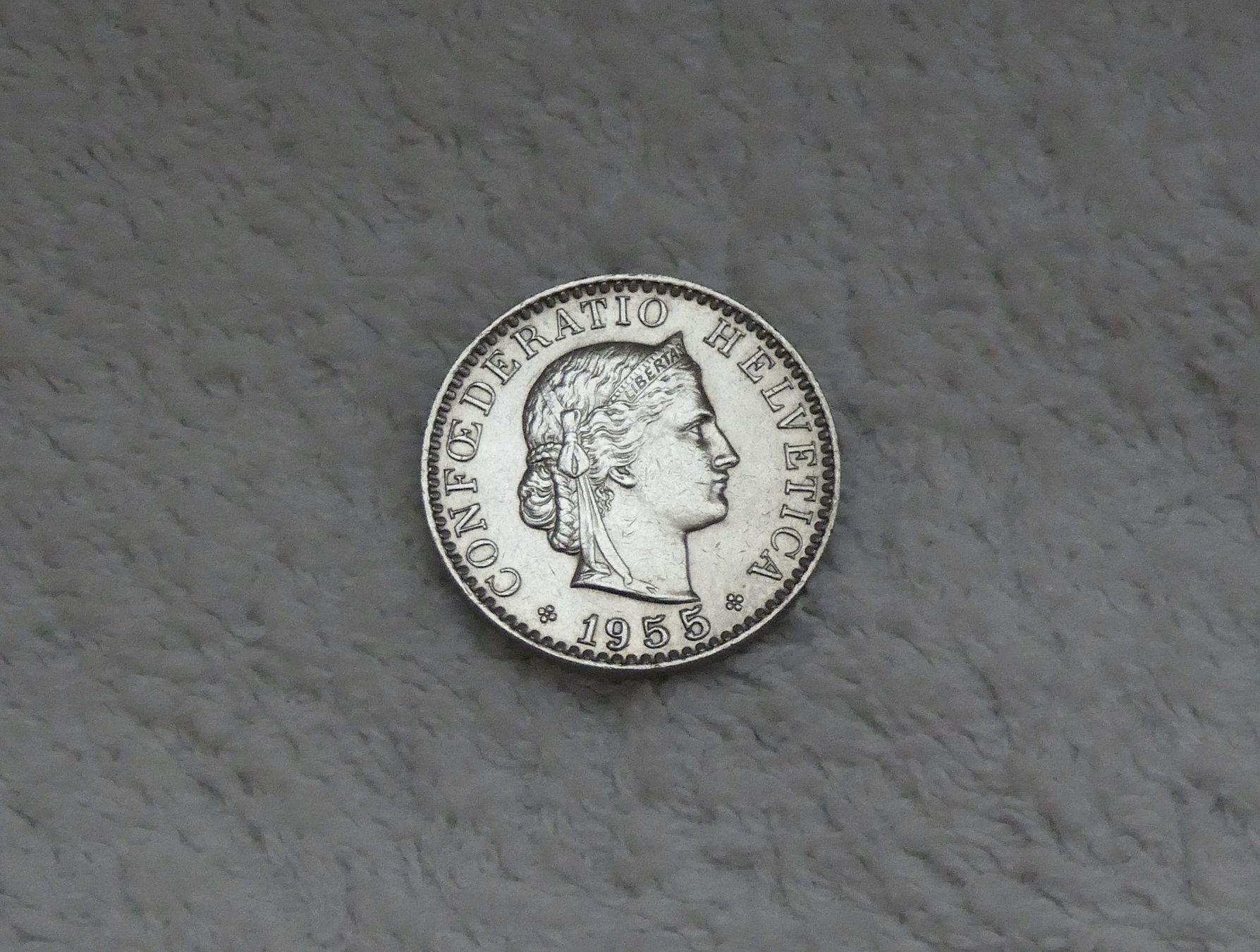 Tutti le monete: 20 centimes/rappen 1955 – Usato da Nyon venduto da Ilmi09