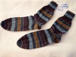 Handgestrickte Wollsocken 6 Fach   Gr.42   (630)