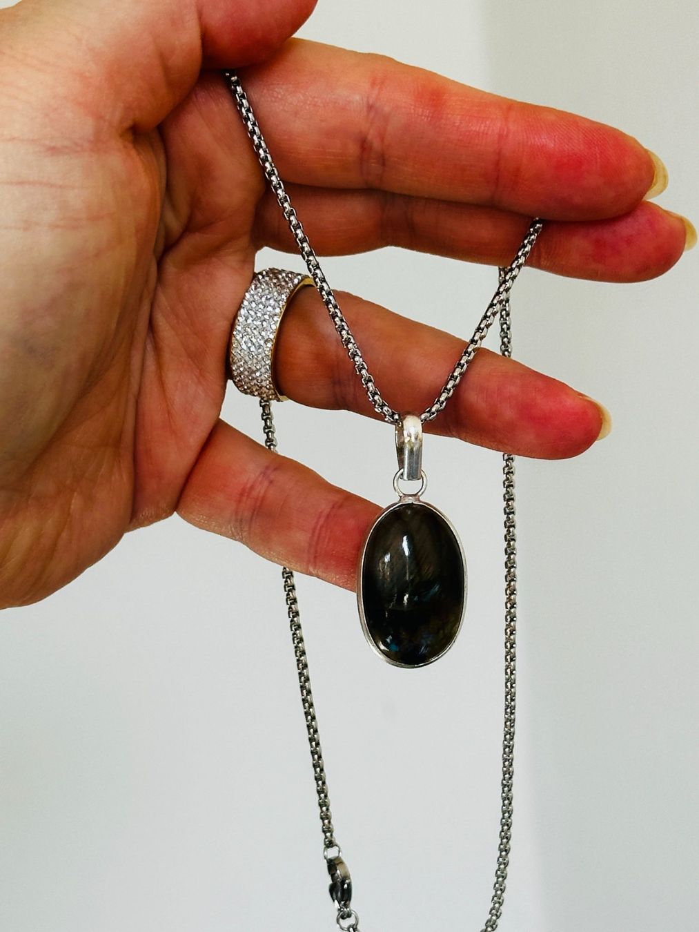 Catenine: Labradorite necklace – Nuovo e nell'imballaggio originale da Genève venduto da AGBERG 2