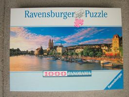 Puzzle - Abendstimmung in Zürich, 1000 Teile, komplet