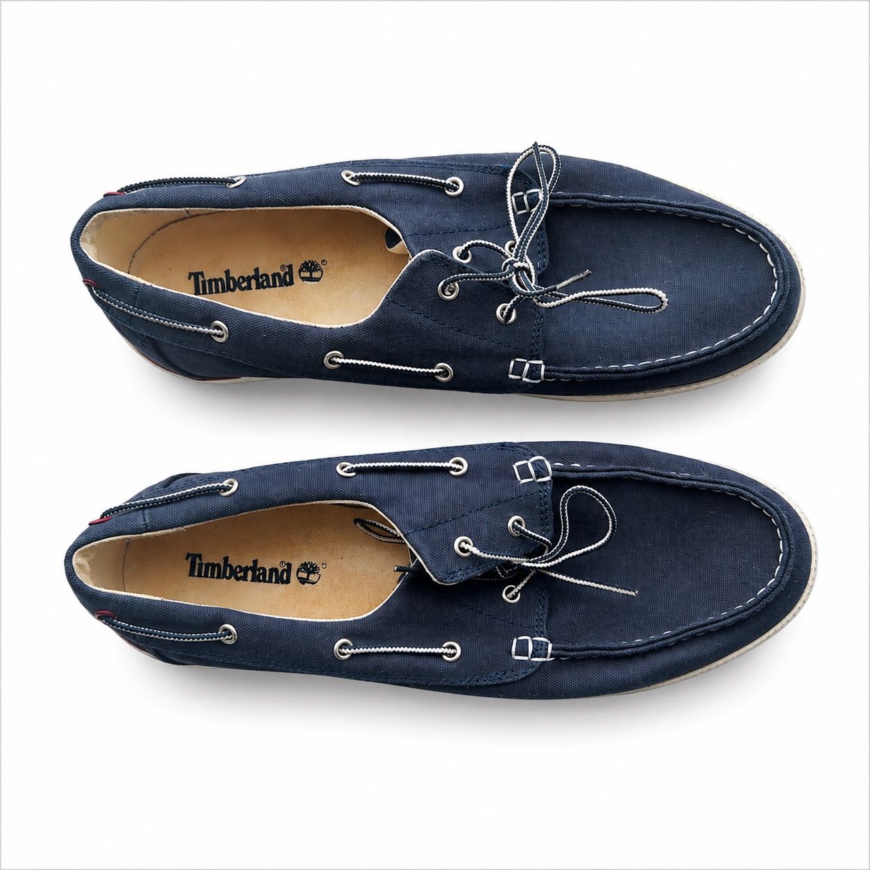 Timberland Chaussures hommes: Original Timberland Bootsschuhe Canvas Navy Gr. 45.5 – D'occasion à Aarberg par LovelyThings_ 1