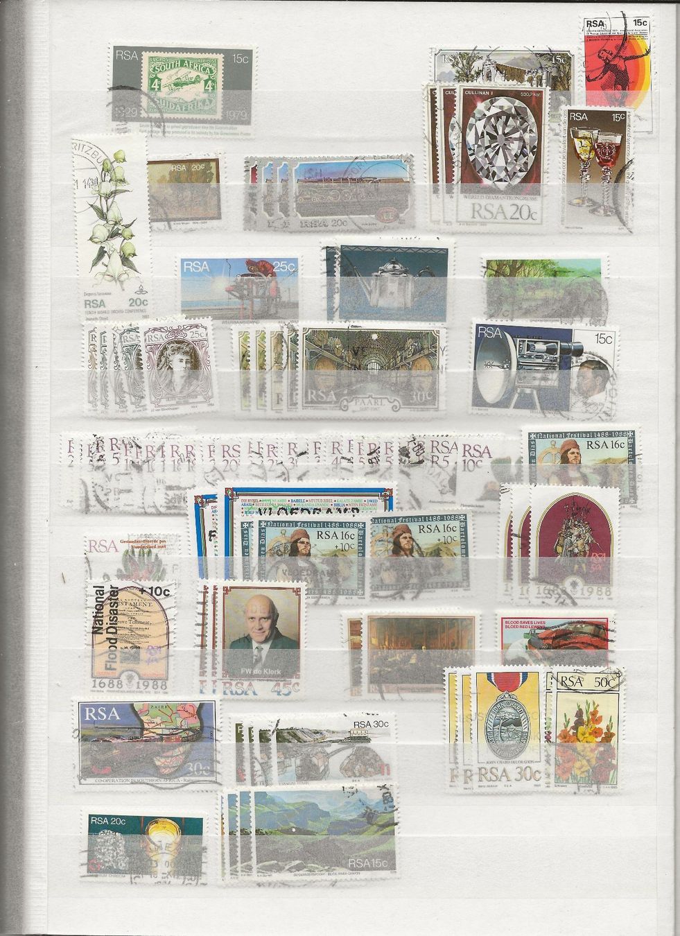 Alle Briefmarken: Marken Afrika RSA bis Tansania – Gebraucht aus Au ZH von xelagreb01 2