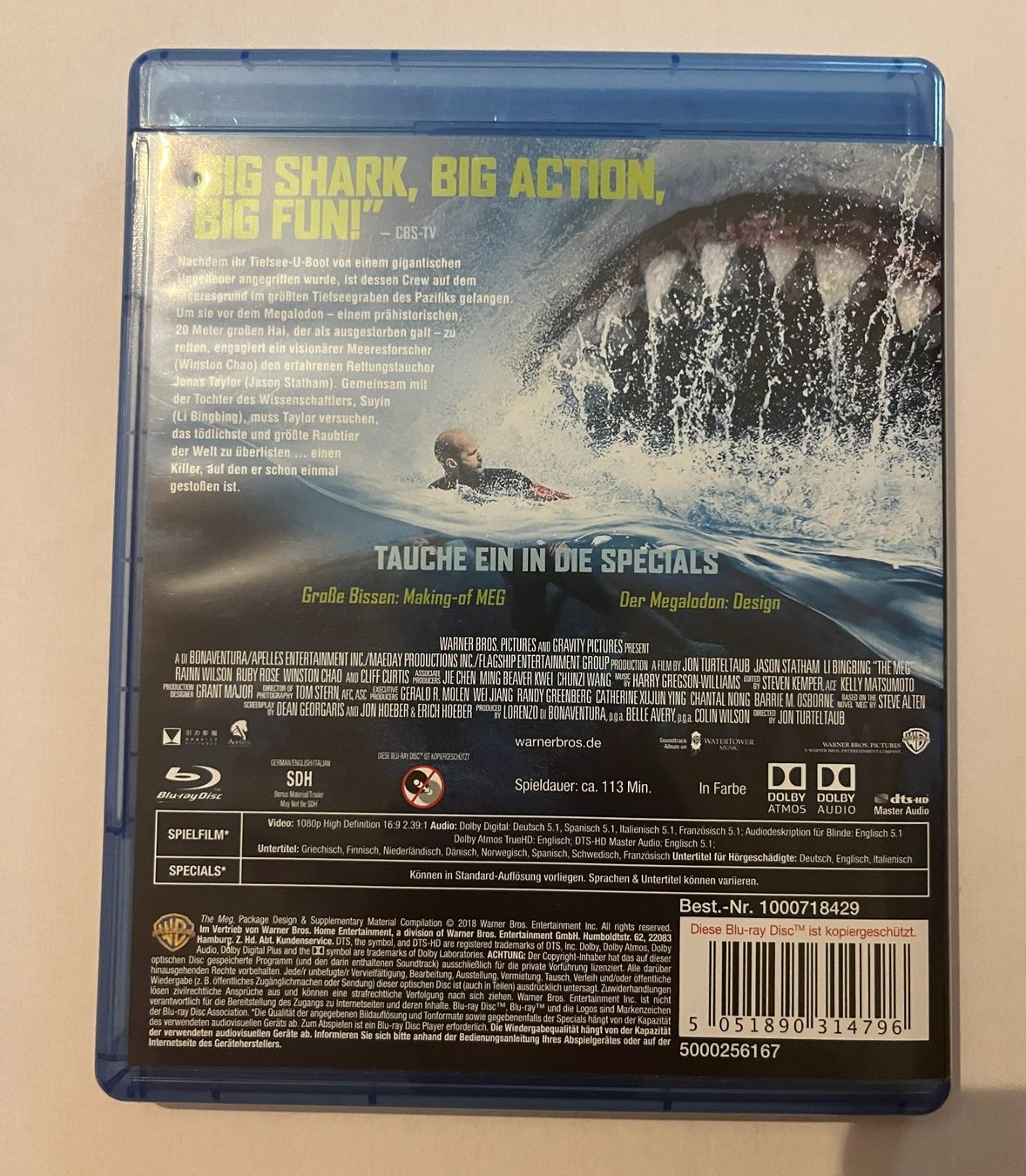 Tous les DVDs: Meg (2018) Blu Ray – D'occasion à Fahrweid par pasta_555 1