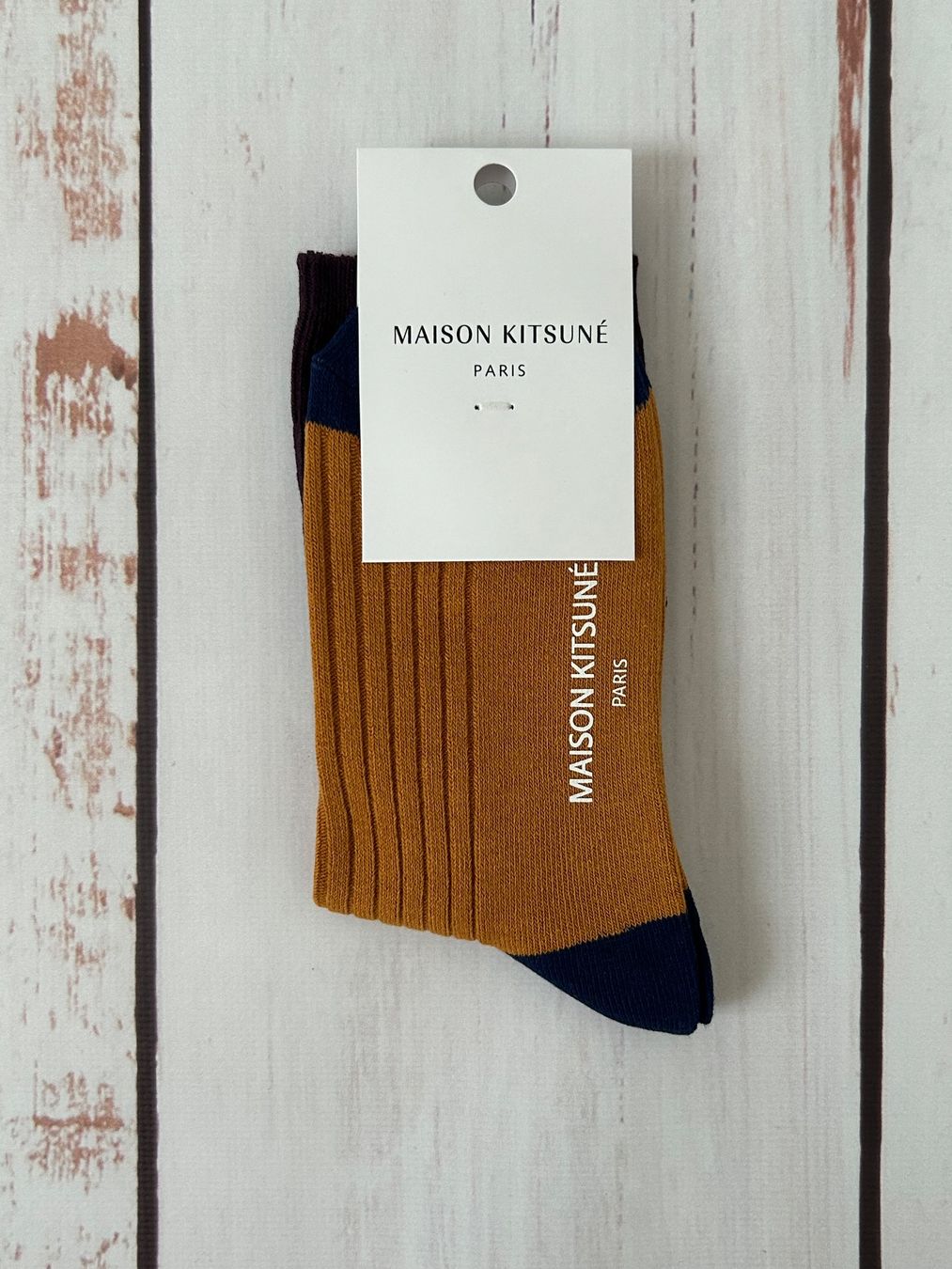 Calze: Socks  Socken Maison Kitsune with embroidered patch fox logo – Nuovo e nell'imballaggio originale da Zürich venduto da Ferienan 4