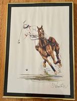 Jan Künster-Kunstdruck-Jaipur (Polospieler)-signiert