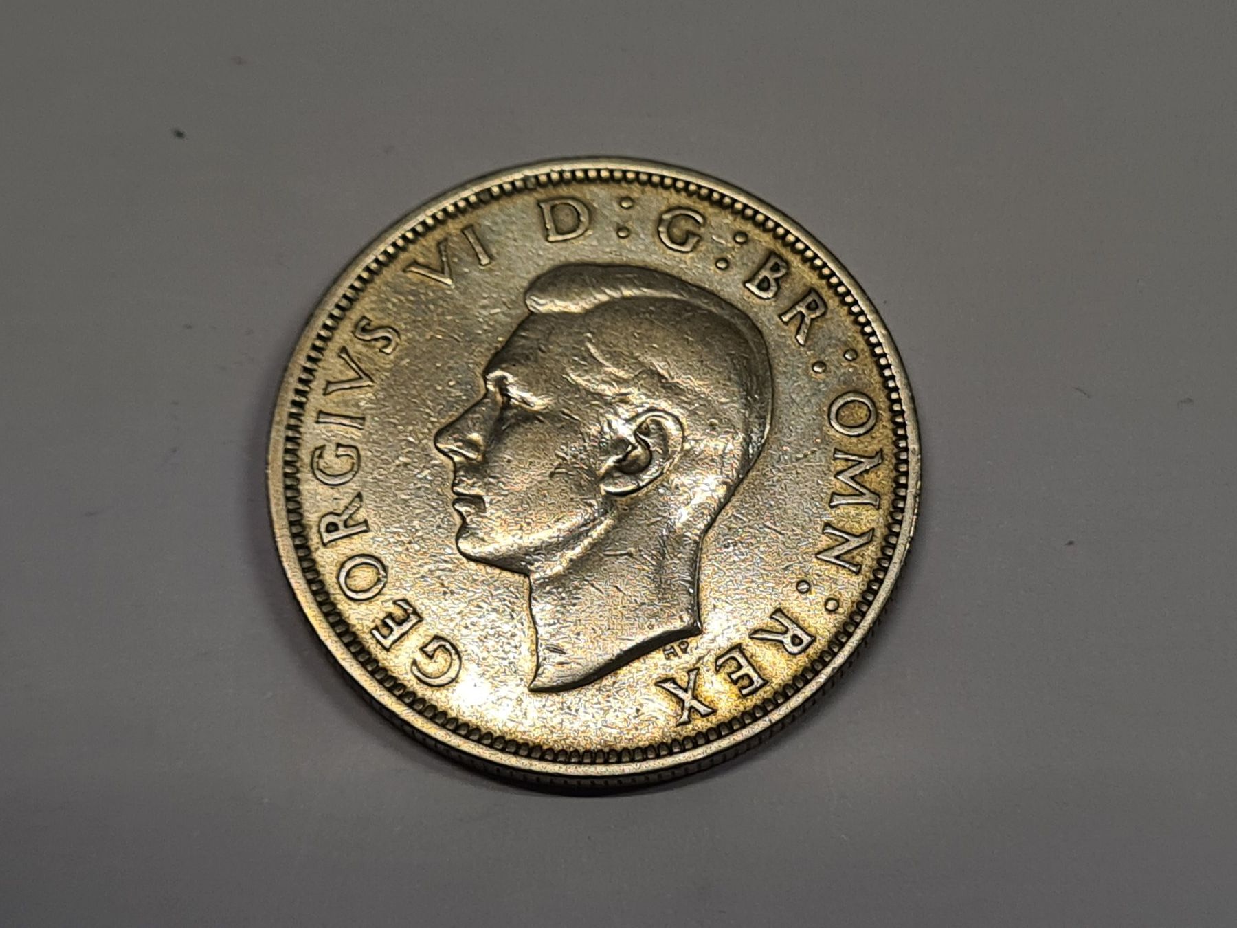 Alle Münzen: Halbekrone Half Crown Silber 1944 Georgius VI – Gebraucht aus Chur von Ataler 1