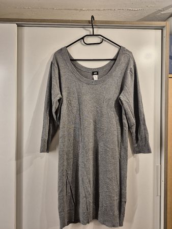 H&M Strickkleid, grau, Grösse XL – perfekt für den Herbst!