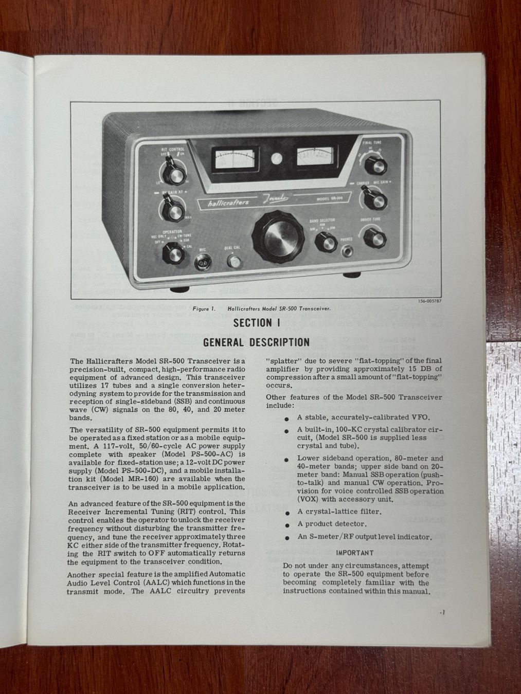 Radiocomunicazione: Hallicrafters SR-500 – Usato da Ins venduto da funkflieger 1