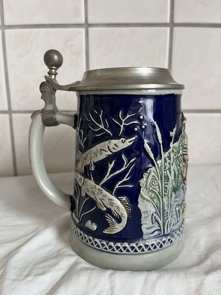 Verres: Bierkrug mit Zinndeckel – Neuf (Voir description) à Rheineck par CoGer 3