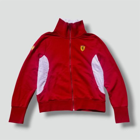 Scuderia Ferrari vintage red zip-up streetwear damenjacke