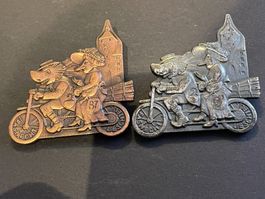 Fasnachtsplakette Liestal 1987 Kupfer und Silber