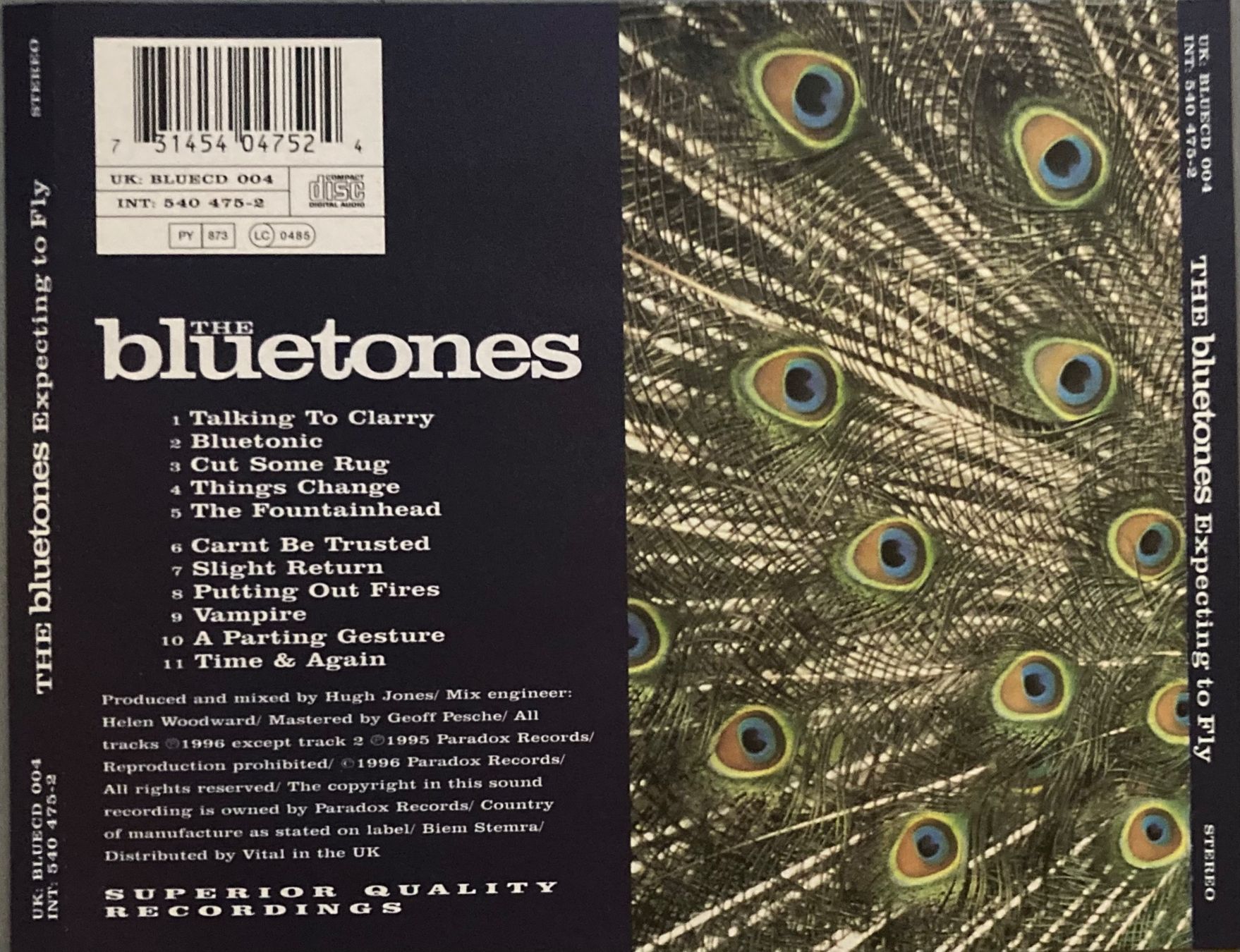 CDs: THE BLUETONES - EXPECTING TO FLY – D'occasion à Poliez-Pittet par Newtown-Records 1