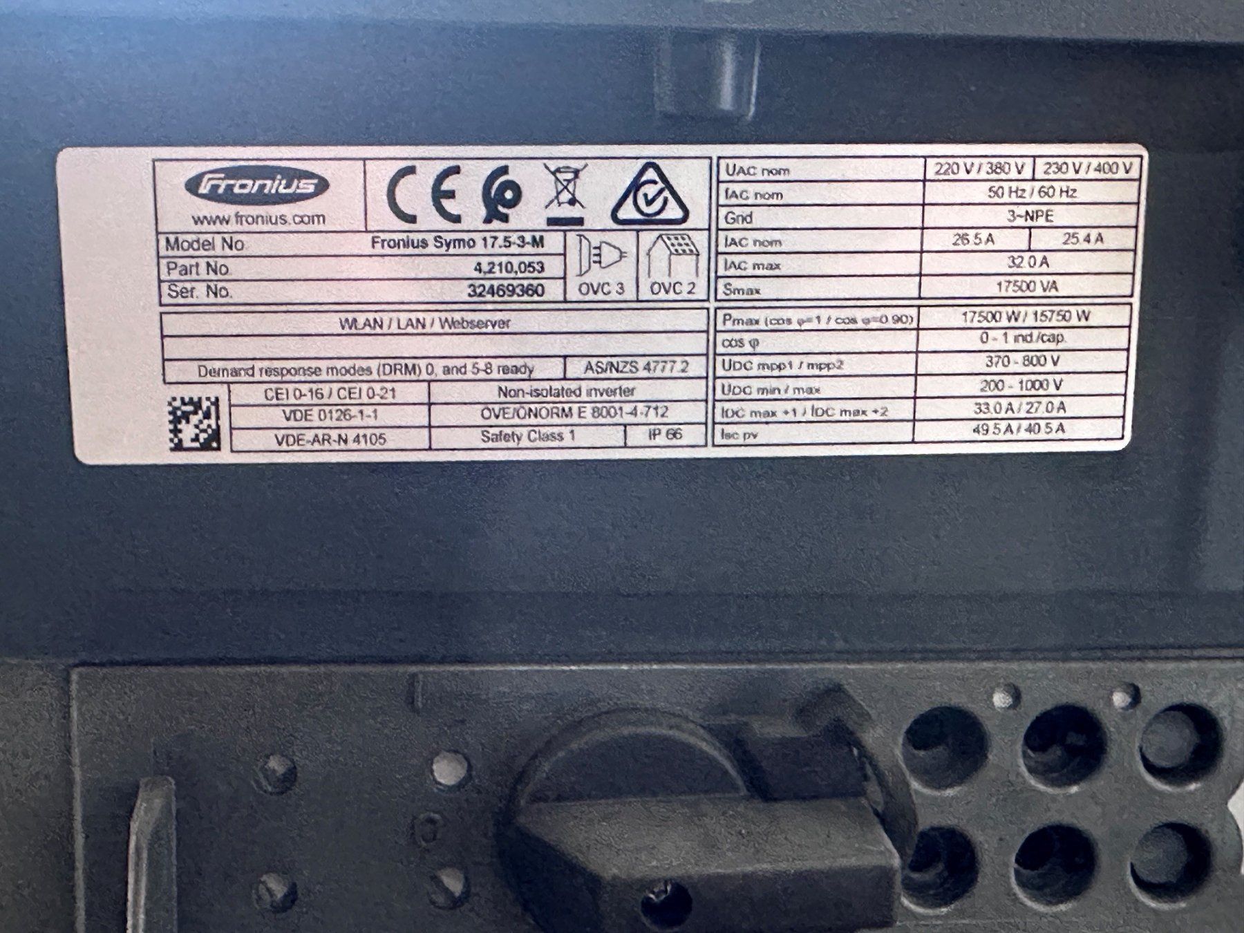 Fronius Inverter: Fronius Wechselrichter 17.5 ab Fr. 1.-- – Usato da Schüpfen venduto da Blueleader 1