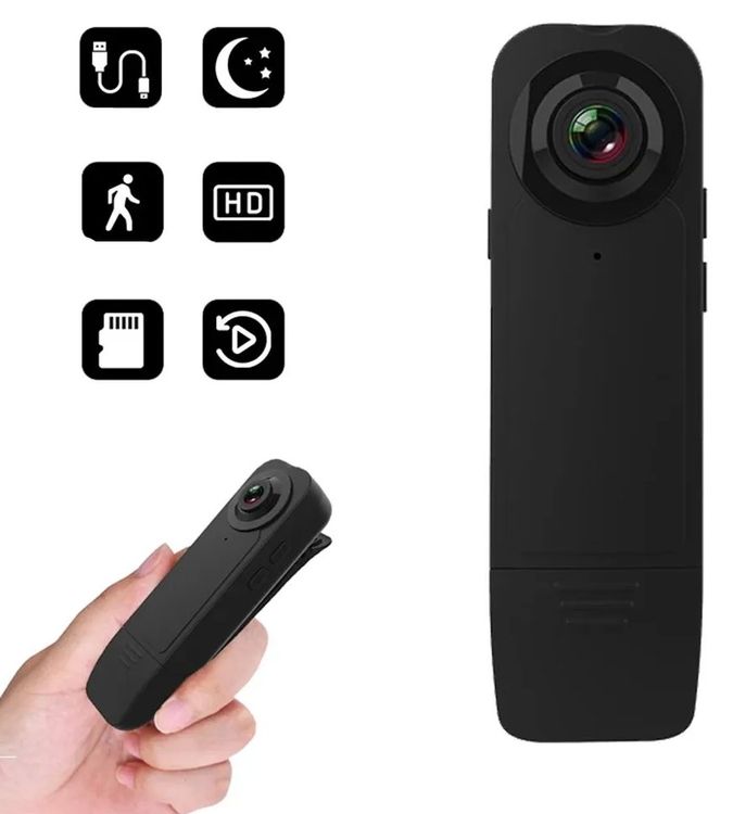 Mini Überwachungskamera 1080P - Bodycam Mit 64GB Speicher