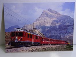 Postkarte "Rhätische Bahn Triebwagen ABe 4/4 51 bei Bernina"