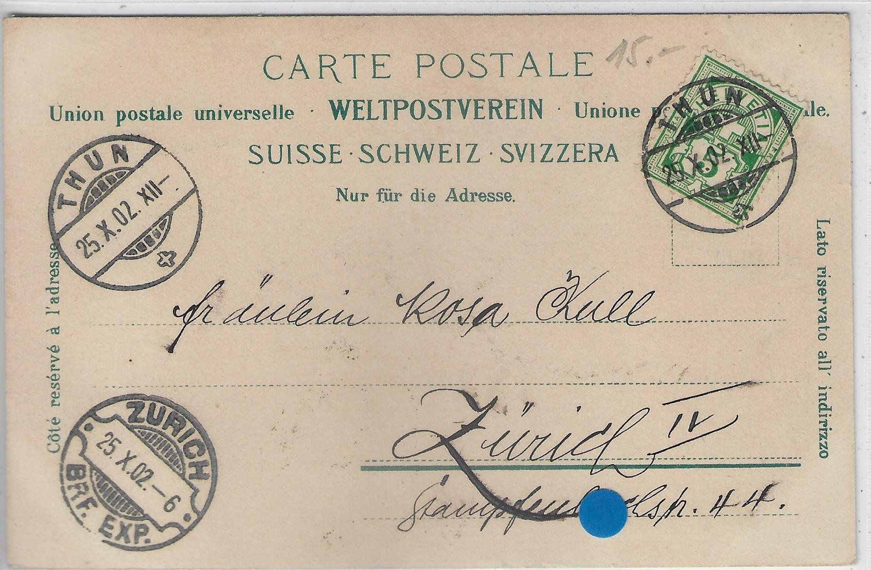 Cartoline postali: Thun - Burg und Blümlisalp – Usato da Ettingen venduto da Kartenplanet 1