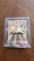 Pokemon Charizard Karte Gold Schutzhülle 