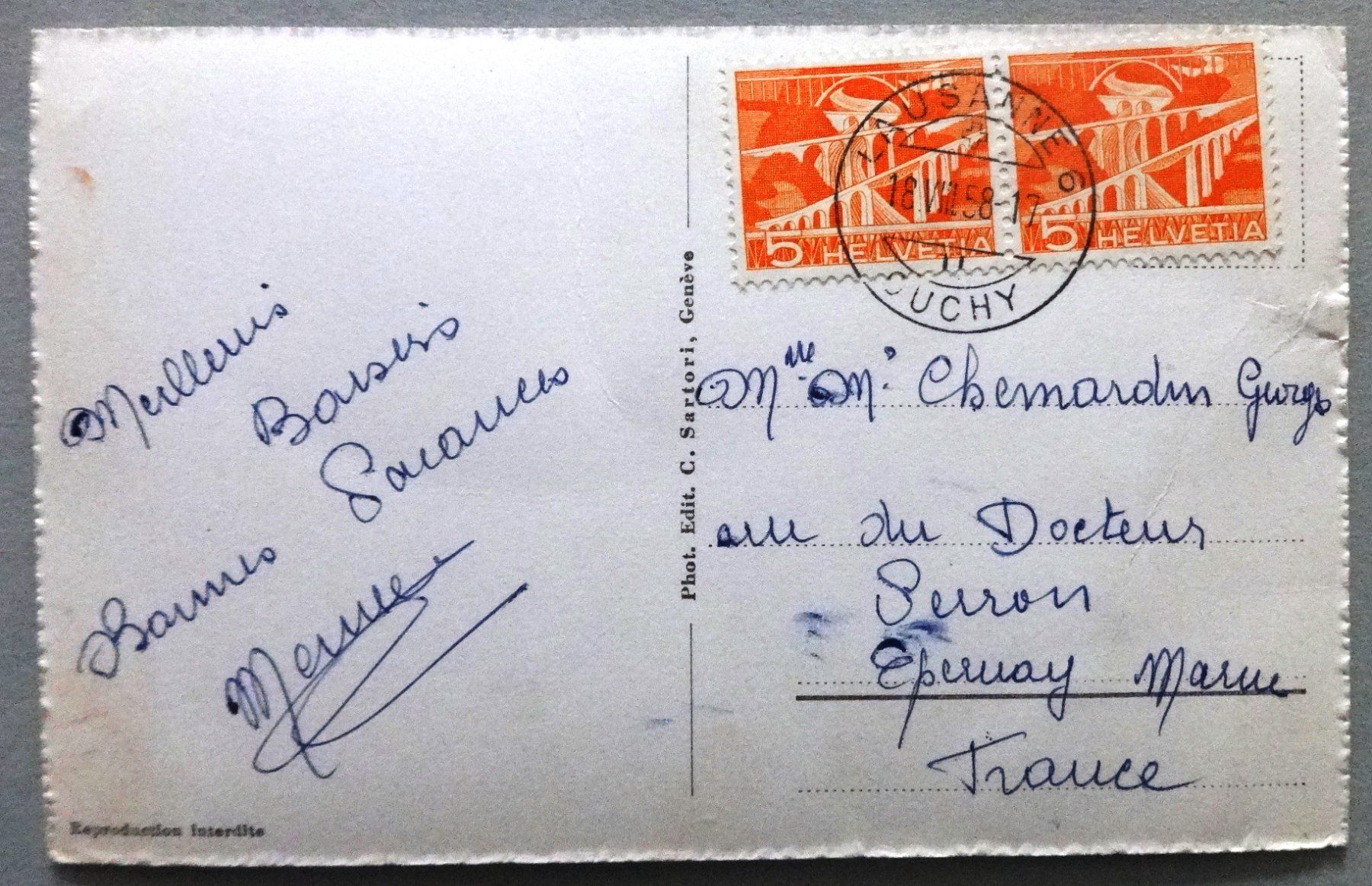 Cartoline postali: Ouchy – Difettoso da Fétigny venduto da Billy2miny 1