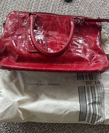 Leder 07 14 Tasche rot