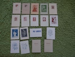 16 Dankeskarten PJ aus 1947-1965 + 2 von Bülach ab CHF 36.--