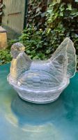 Poule terrine verre grand format Huhn antik