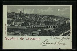 Litho Lausanne, Totalansicht in einer Vo