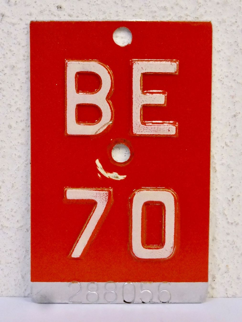 Insegne: BE 70 VELONUMMER - FAHRRADSCHILD – Usato da Kerzers venduto da zimmergruen