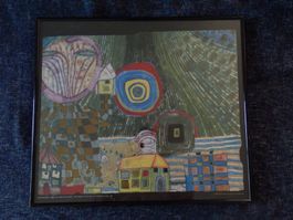 HUNDERTWASSER - „Die Macht des Löwen“ (Nr. 881) - 49x43cm