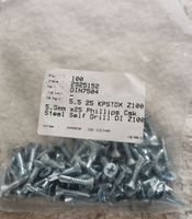 100 Stk. Blechschrauben 5.5 x 25 mm, neu und originalverpack