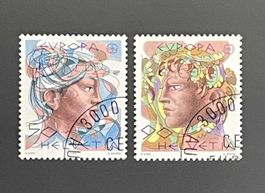 1986 Europa Briefmarken ʘ 725, 726