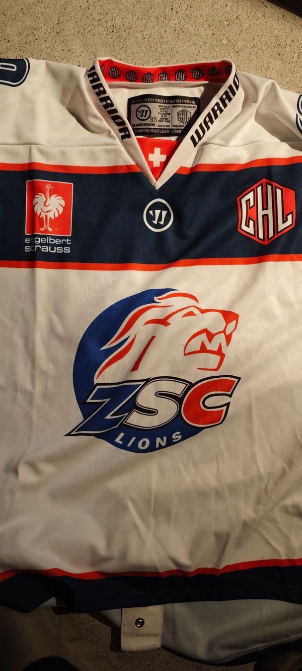 Gameworn Canottiere & Pantaloni: ZSC Lions Jersey, Miranda, gameworn – Usato da Pfaffhausen venduto da seppentony